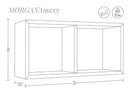 Mensola Rettangolare 2 Scomparti da Parete 70x30x23,7 cm in Fibra di Legno Morgana Maxi Rovere Naturale/Sagerau