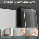 Pattumiera Automatica con Sensore 54 L 57,7x34,6x66,8 cm a 3 Scomparti con Secchi Interni Rimovibili in Acciaio Inox Argento      