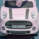 Macchina Cavalcabile per Bambini 18-36 Mesi 53x25x35 cm a Spinta Manuale con Clacson e Volante Funzionante in PP Rosa      