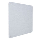 Pannello Fonoassorbente da Parete con Fori 70x70 cm Kit di 4 distanziali Coprivite Cromo Finitura Grigio    