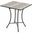 Tavolo da Giardino Quadrato 70x70 cm in Ferro con Mosaico Soriani Rodi