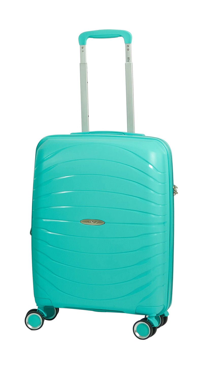 Trolley Valigia Bagaglio a Mano Rigido Espandibile in Polipropilene TSA Ravizzoni Alaska Verde Tiffany