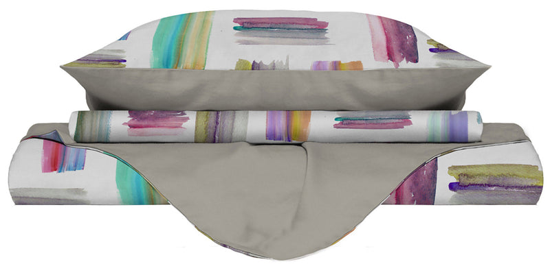 Copripiumino con Stampa sul Sacco e Federe Doubleface Multicolor