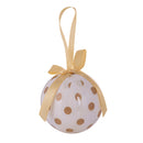 Set 14 Palle di Natale Ø7,5 cm in Polyfoam con Box Bianco e Oro