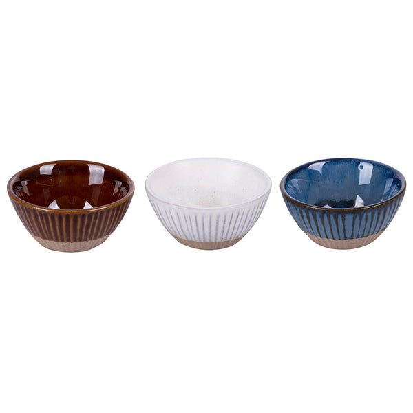 Set 3 Ciotole Ø8x4 cm 100 ml in Ceramica VdE Tivoli 1996 Reactive sconto