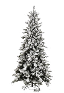 Albero di Natale Artificiale H230 cm Abete Dolomiti innevato 1367 Tips 340 Led Verde