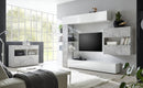 Credenza Mobile Soggiorno 1 Anta 2 Vani 111x42x82 cm TFT Akira Bianco e Cemento
