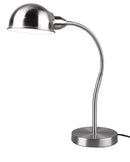 Lampada da Tavolo da Interno Attacco E27 in Metallo Nickel Opaco