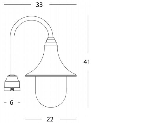 Lampada Testa Palo Lampara Colore Nero per Esterno Linea Marine Sovil