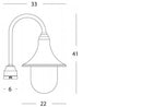 Lampada Testa Palo Lampara Colore Nero per Esterno Linea Marine Sovil