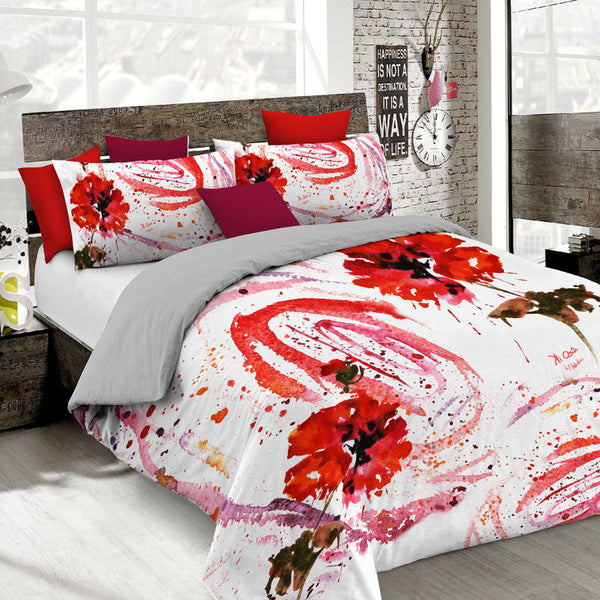 prezzo Housse de couette double avec impression sur le sac et taies d'oreiller Kio629