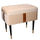 Banc de rangement 50x35xh47 cm en tissu velours crème