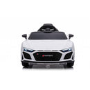 Macchina Elettrica per Bambini 12V Licenza Ufficiale Audi R8 New Spyder con Telecomando e Sedile in pelle Bianco