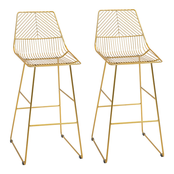 online Lot de 2 Tabourets Hauts de Bar 53x56x110 cm en Métal Doré