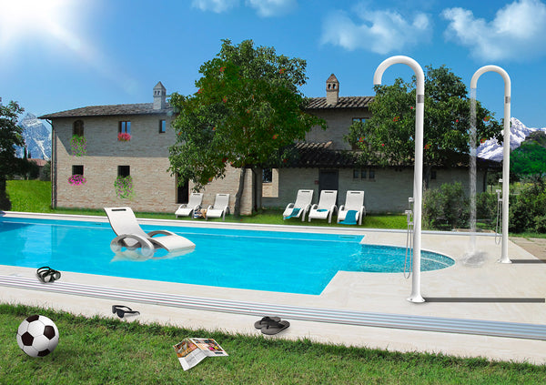 sconto Doccia da Esterno Giardino Miscelatore e Doccetta Mobile Arkema Funny Yin Viola