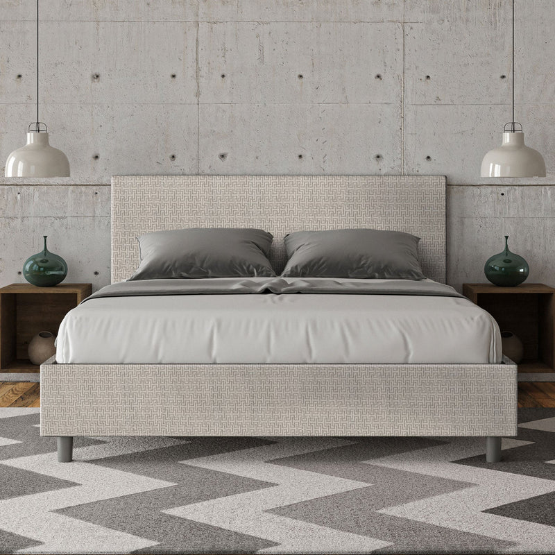 Letto Matrimoniale Adele Labirinto 01 Bianco Varie Misure