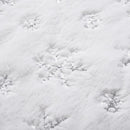 Gonna Copribase per Albero di Natale Ø80 cm in Peluche con Fiocchi di Neve Silver      