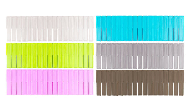 Lot de 2 Séparateurs Organisateurs Modulaires 130x435mm pour Tiroirs en Plastique Marron sconto
