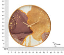 Orologio da Parete Glody 5x60x5 cm in Vetro MDF e Metallo Multicolor