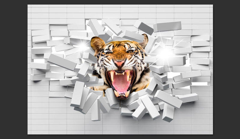 Fotomurale - Tiger Jump Carta Da Parato Erroi