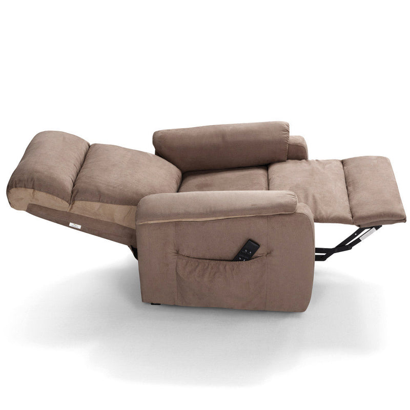 Poltrona Alzapersona Elettrica 2 Motori 76x87x102 cm in Tessuto Manhattan