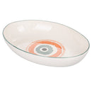 Piatto Fondo Ovale 36x26x7,5 cm  in Ceramica VdE Tivoli 1996 Occhio Marino