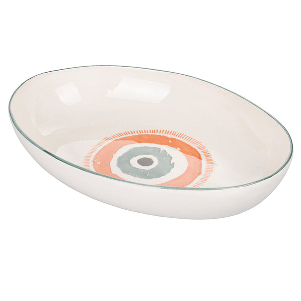 Piatto Fondo Ovale 36x26x7,5 cm in Ceramica VdE Tivoli 1996 Occhio Marino prezzo