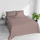 Set Lenzuola Sopra Sotto e 2 Federe Linea Water Washed Rosa Antico