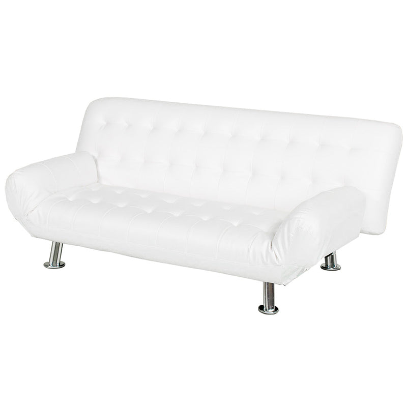 Divano Letto Prontoletto Zeus Rivestimento in Similpelle Bianco
