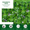 Arella Siepe Sintetica Artificiale 3x1m per Balcone e Giardino Foglie di Acero Verdi