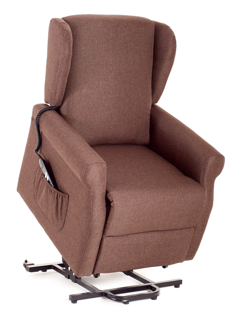 Poltrona Alzapersona Elettrica 1 Motore in Tessuto Elizabeth Blu