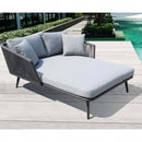 Divano Letto Cancun 139x160x70 h cm in Alluminio Antracite