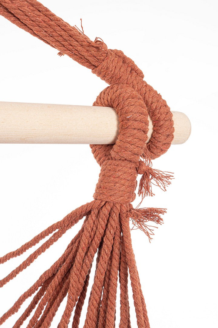 Amaca Sedia Sospesa da Giardino 100x130 cm in Poli-Cotone Juan Terracotta