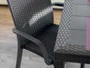 Tavolo Houston 150x90x74 h cm in Wicker Antracite