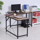 Scrivania da Ufficio ad Angolo Porta PC 150x150x75 cm in Legno e Metallo  Nero e Marrone