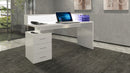 Scrivania 3 Cassetti e Ripiani a Giorno 160x60x90 cm New Selina Bianco Lucido  