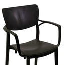 Sedia da Giardino 54,5x53xh84 cm in Polipropilene Damla Antracite