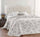 Couvre-lit double en Cober Provenzale Pearl Grey Yarn Dyed Jacquard
