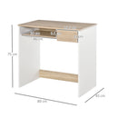Scrivania da Ufficio 80x45x75 cm in Truciolare Bianco Rovere