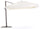 Parasol de Jardin Décentralisé 3x3m en Aluminium et Polyester Senso Ecru