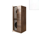 Mobile Lavanderia a Colonna per Lavatrice e Asciugatrice con Ante 70x70x174A cm in Nobilitato Unika Bianco Latte