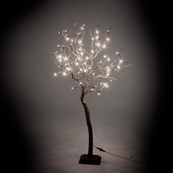 Sapin de Noël Lumineux avec 78 Led Lumière Chaude 17x17xH123cm Adami Marron prezzo