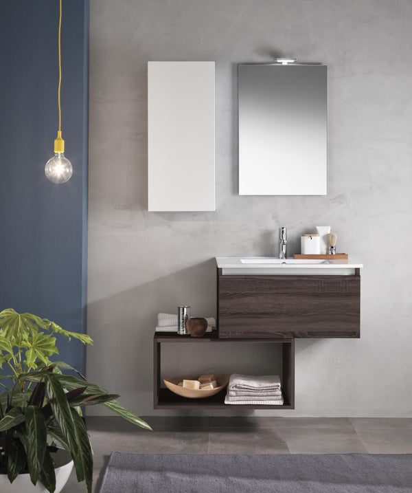 Meuble de Salle de Bain Suspendu 106cm TFT Ibiza Tabac Foncé online