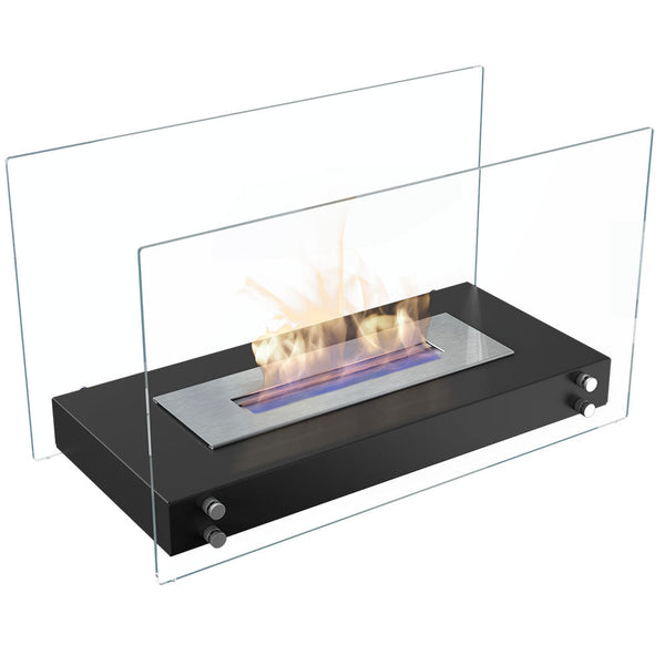online Cheminée Bioéthanol au Sol 70x40,2 cm Flig Oakland Noir