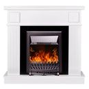 Camino Elettrico da Pavimento 99,7x103,4x27 cm Effetto Fiamma 2000W Oscar & Pluton Bianco/nero