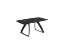Tavolo Allungabile Barrel 90x180-240x76 cm Top in Ceramica Marmo Portoro Nero Opaco
