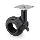 Kit 4 Ruote per Mobili Ø50 mm in Plastica e Acciaio Emuca Nero