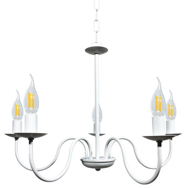 Lustre 5xE14 Blanc E-Energy Cadre Peint Nicla prezzo