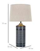 Lampada da Tavolo Graphs dark 30x55x30 cm in Ceramica Multicolor