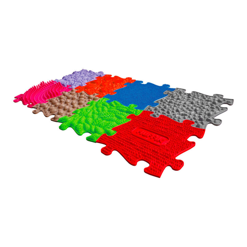 Tappeto Puzzle 8pz per Bambini Componibile Rilievi Morbidi Muffik 3D Multicolore